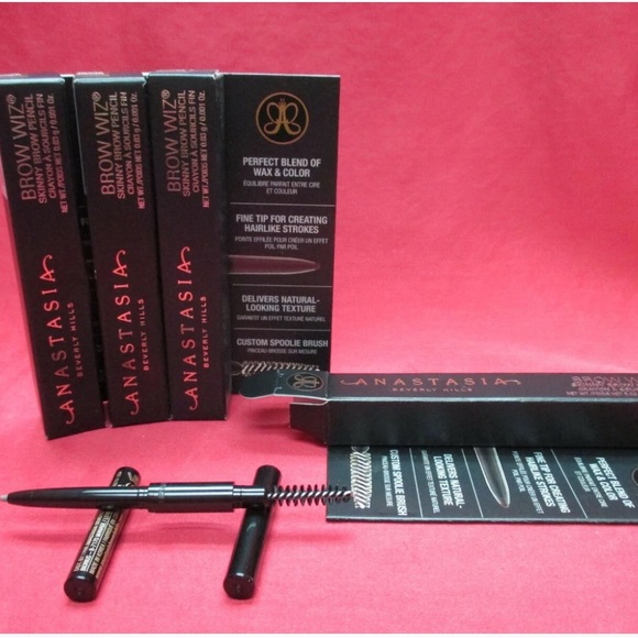 x4 Anastasia Beverly Hills Brow Wiz Skinny brow pencil NIB medium brown - Picture 1 of 3